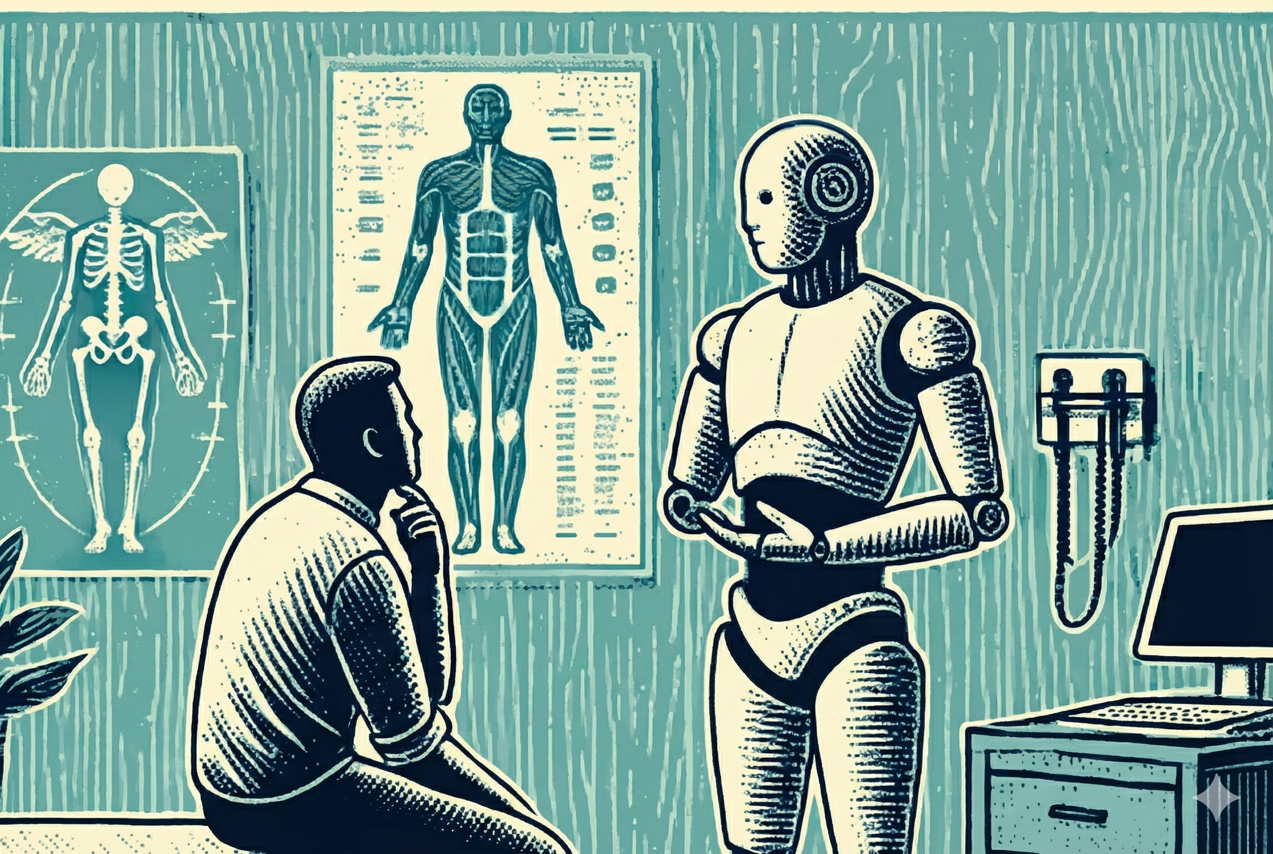 Illustrazione che mostra come chatbot e voicebot possono simulare empatia nel servizio clienti: 4 esempi concreti nel settore sanitario, bancario, turistico e HR
